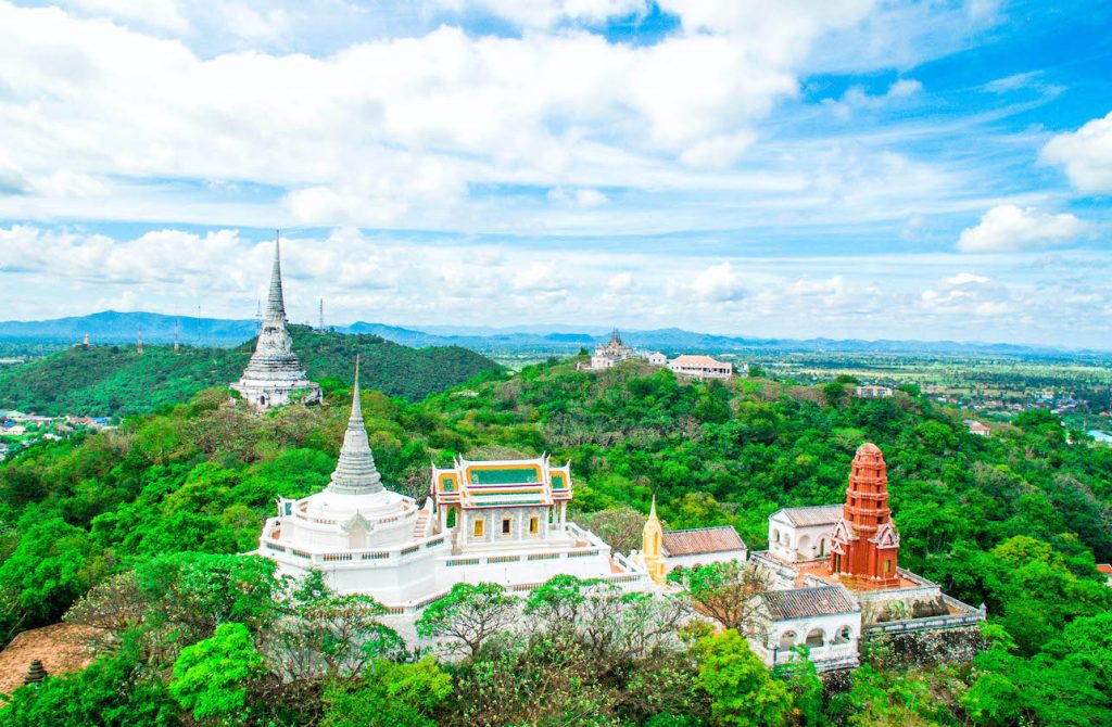 Hilltop temple buildings in Phetchaburi